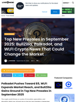 Top New Presales in September 2025: BullZilla, Polkadot, and WLFI Crypto News That Could Change the Market | Live Bitcoin News