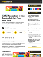 ZachXBT Accuses Circle of Being 'Asleep' as Drift Hack Funds Moved Freely