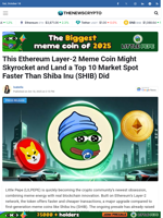 This Ethereum Layer-2 Meme Coin Might Skyrocket and Land a Top 10 Market Spot Faster Than Shiba Inu (SHIB) Did