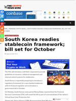 South Korea readies stablecoin framework; bill set for October - The Crypto News Wire