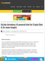 0xLoky Introduces AI-powered Intel for Crypto Data & On-chain Insights
