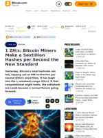1 ZH/s: Bitcoin Miners Make a Sextillion Hashes per Second the New Standard – Mining Bitcoin News