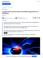 Crypto ETF Exodus: Record Outflows Signal End of Q2 Rally? - BeInCrypto