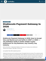 Stablecoin Payment Gateway in 2026 - TechBullion