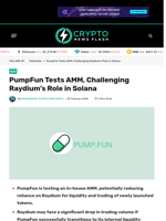 PumpFun Tests AMM, Challenging Raydium's Role in Solana - Crypto News Flash