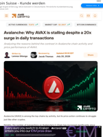 Avalanche: Why AVAX is stalling despite a 20x surge in daily transactions - AMBCrypto