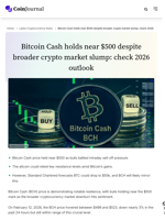 Bitcoin Cash holds near $500 despite broader crypto market slump: check 2026 outlook - CoinJournal