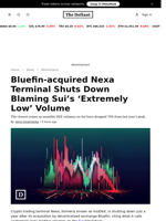 Bluefin-acquired Nexa Terminal Shuts Down Blaming Sui’s ‘Extremely Low’ Volume - 