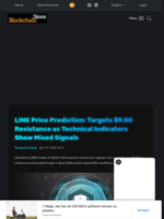 LINK Price Prediction: Targets $9.50 Resistance as Technical Indicators Show Mixed Signals - Blockchain.News