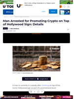 Man Arrested for Promoting Crypto on Top of Hollywood Sign: Details