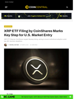 XRP ETF Filing by CoinShares Marks Key Step for U.S. Market Entry - CoinCentral