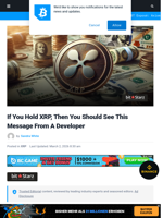 If You Hold XRP, Then You Should See This Message From A Developer | Bitcoinist.com