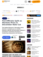 Fed Officials Split as Markets Price in December Rate Cut – Bitcoin News