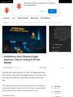 Institutions Aren’t Buying Crypto Anymore, They’re Taking It Off the Market - NullTX