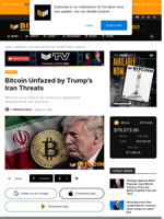 Bitcoin Unfazed By Trump's Iran Threats