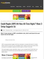 Could Ripple (XRP) Hit New All-Time Highs? Wave 3 Setup Suggests So