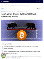 Here’s When Bitcoin Bull Run Will Start - Timeline To Watch