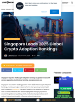 Singapore Leads 2025 Global Crypto Adoption Rankings | Live Bitcoin News