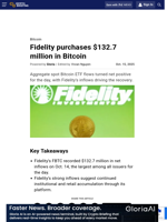 Fidelity purchases $132.7 million in Bitcoin