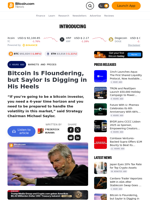 Bitcoin Is Floundering, but Saylor Is Digging in His Heels – Markets and Prices Bitcoin News