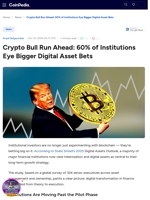 Crypto Bull Run Ahead: 60% of Institutions Eye Bigger Digital Asset Bets