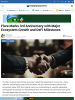 Flare Marks 3rd Anniversary with Major Ecosystem Growth and DeFi Milestones - TheNewsCrypto