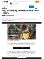 Shiba Inu (SHIB) to Rocket 77.8% in May, According to Meme Coin's Price History