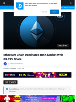 Ethereum Chain Dominates RWA Market With 83.69% Share | Bitcoinist.com