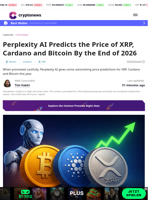 Perplexity AI Predicts the Price of XRP, Cardano and Bitcoin By the End of 2026