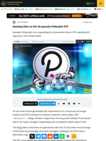 Nasdaq files to list Grayscale Polkadot ETF