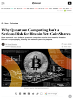 Why Quantum Computing Isn’t a Serious Risk for Bitcoin Yet: CoinShares - Decrypt