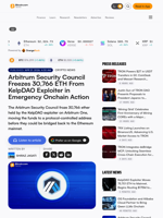 Arbitrum Security Council Freezes 30,766 ETH From KelpDAO Exploiter in Emergency Onchain Action