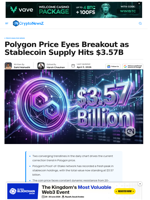 Polygon Price Eyes Breakout as Stablecoin Supply Hits $3.57B 