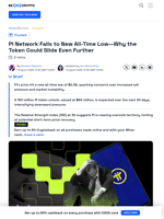 PI Price Drops to New Low: Will New Tokens Trigger More Losses?