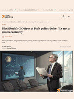 BlackRock’s CIO fires at Fed’s policy delay: 'It’s not a goods economy' - AMBCrypto