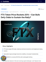 FTX Token Price Rockets 20% - Can Bulls Defy Odds to Sustain the Rally?