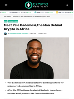 Meet Yele Bademosi, the Man Behind Crypto in Africa - Crypto News Flash