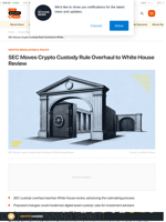 SEC Moves Crypto Custody Rules to White House