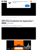 XRP Price Prediction for September 1 - U.Today