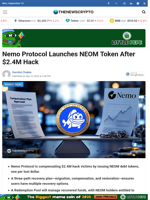 Nemo Protocol Launches NEOM Token After $2.4M Hack