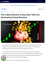 The 4 Best Altcoins to Buy Now That Are Generating Actual Revenue