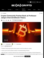 Viral Claim That CIA Created Bitcoin Sparks Heated Pushback