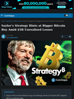 Saylor Teases Bitcoin Purchase Amid $5B Unrealized Loss on BTC holidings