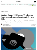 Kraken Opens US Futures Trading as Congress Advances Landmark Crypto Bills - Decrypt