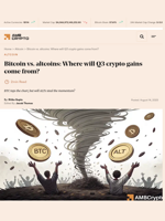 Bitcoin vs. altcoins: Where will Q3 crypto gains come from? - AMBCrypto