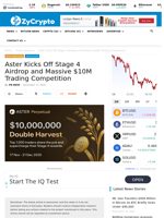 Aster Kicks Off Stage 4 Airdrop and Massive $10M Trading Competition