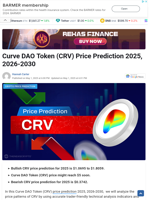Curve DAO Token (CRV) Price Prediction 2025, 2026-2030