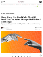 Hong Kong Cardinal Calls AI a 'Gift From God' as Asian Bishops Mull Ethical Challenges - Decrypt