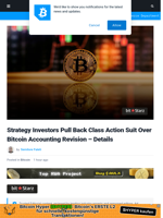 Strategy Investors Pull Back Class Action Over Bitcoin Accounting Revision - Details