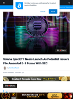 Solana Spot ETF Nears Launch As Potential Issuers File Amended S-1 Forms With SEC